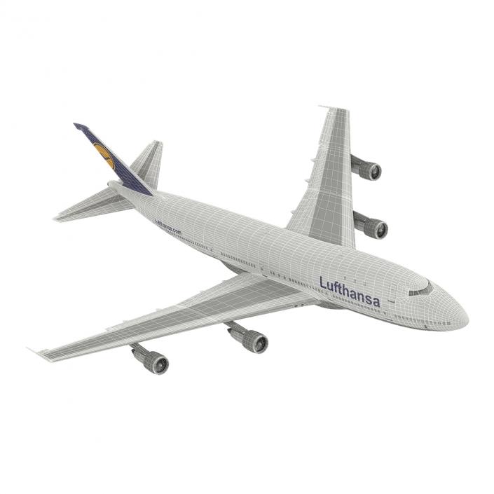 Boeing 747-100B Lufthansa Rigged 3D