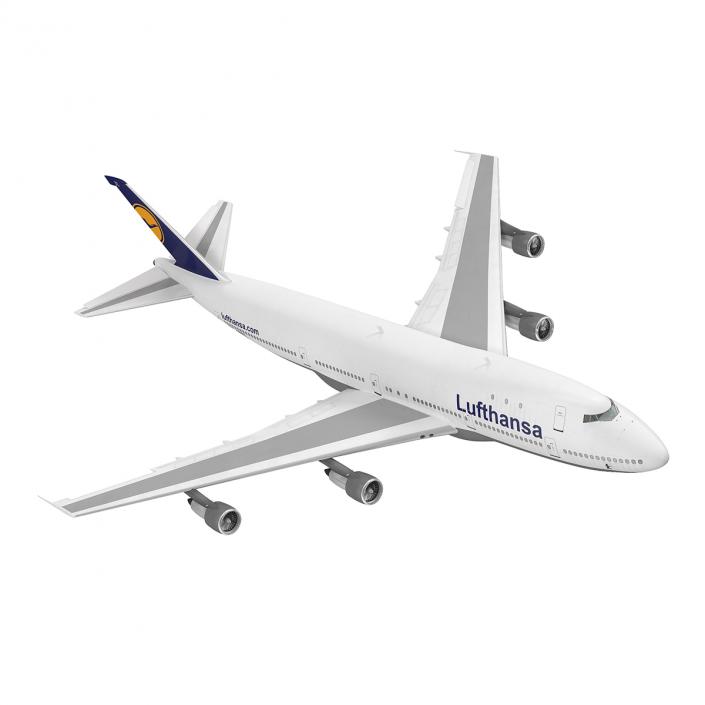 Boeing 747-100B Lufthansa Rigged 3D