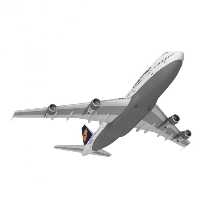 Boeing 747-100B Lufthansa Rigged 3D