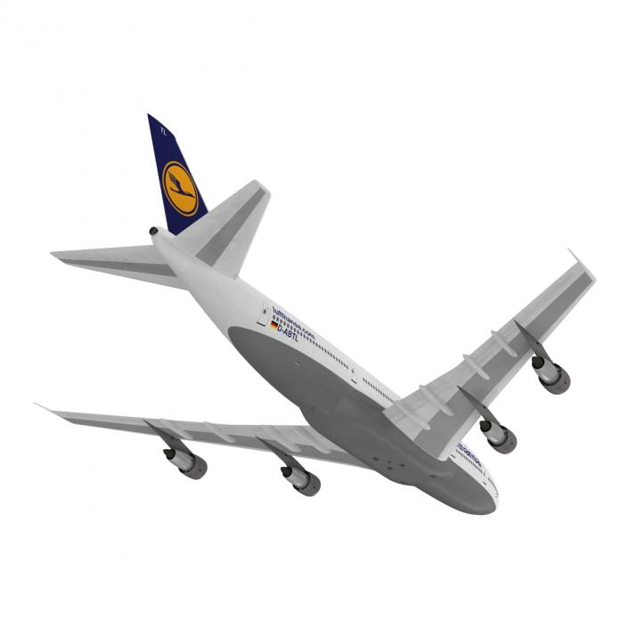 Boeing 747-100B Lufthansa Rigged 3D