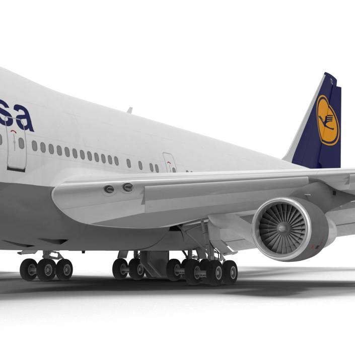 Boeing 747-100B Lufthansa Rigged 3D