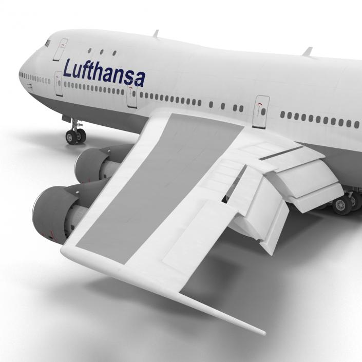 Boeing 747-100B Lufthansa Rigged 3D