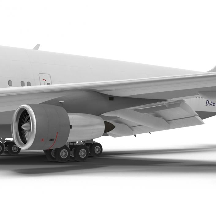 Boeing 747-100B Lufthansa Rigged 3D