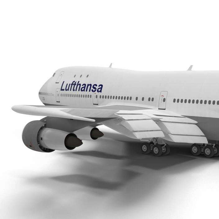 Boeing 747-100B Lufthansa Rigged 3D