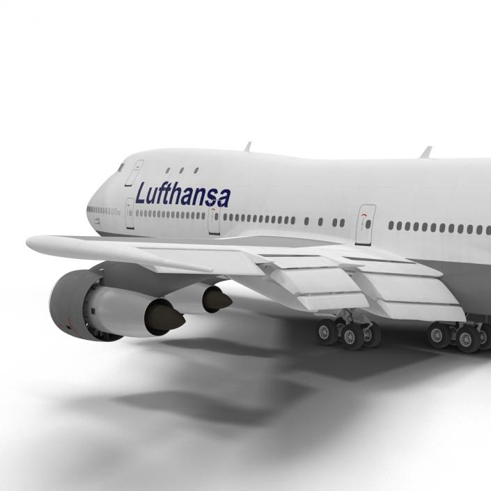 Boeing 747-100B Lufthansa Rigged 3D