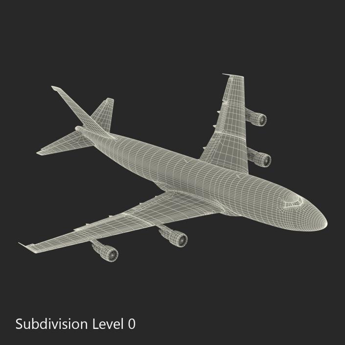 Boeing 747-100B Lufthansa Rigged 3D