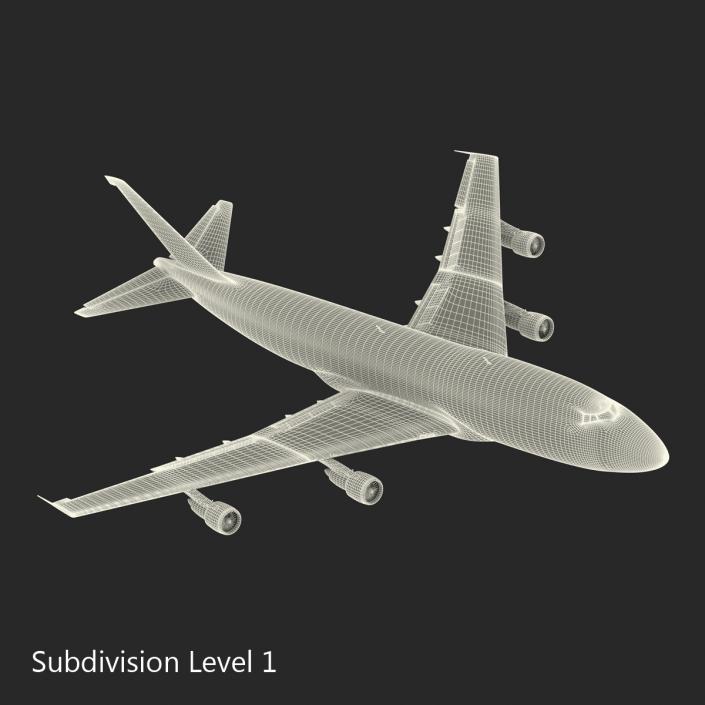 Boeing 747-100B Lufthansa Rigged 3D