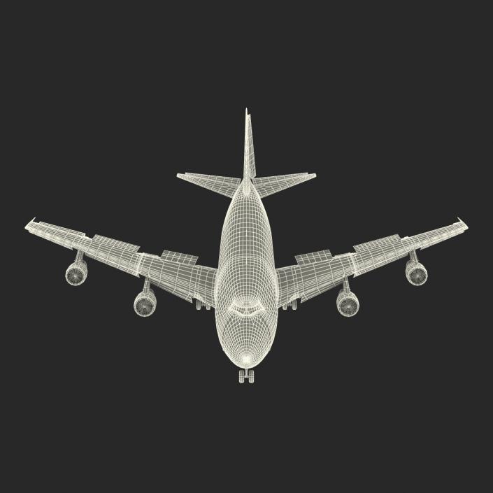 Boeing 747-100B Lufthansa Rigged 3D