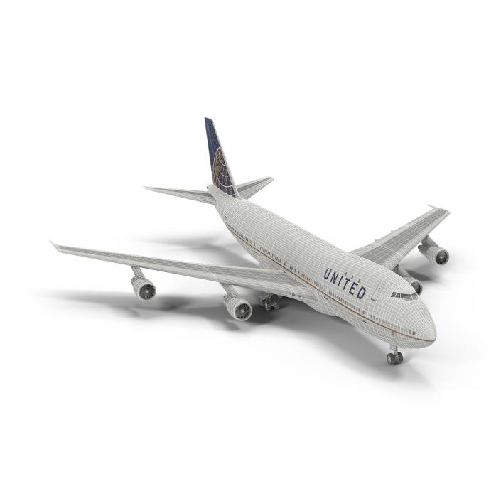 Boeing 747-100B United 3D