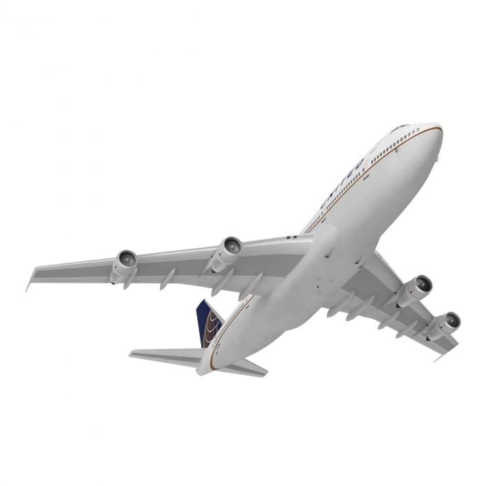 Boeing 747-100B United Rigged 3D model