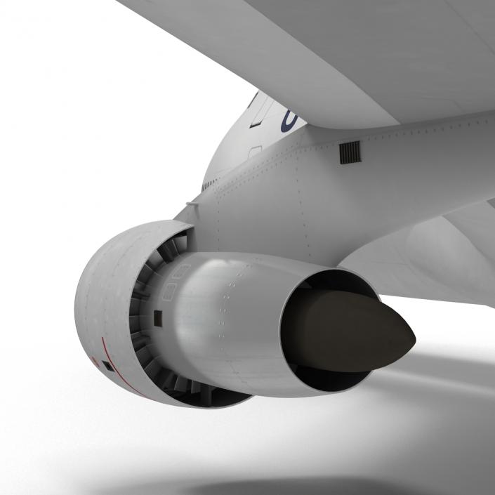 Boeing 747-100B United Rigged 3D model