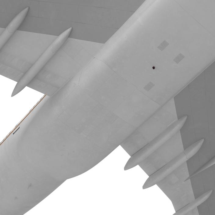 Boeing 747-100B United Rigged 3D model