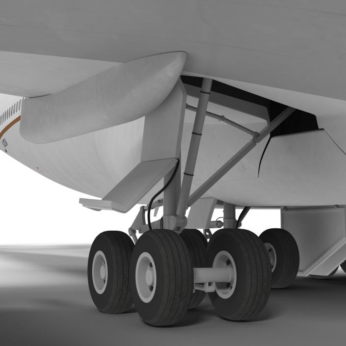 Boeing 747-100B United Rigged 3D model