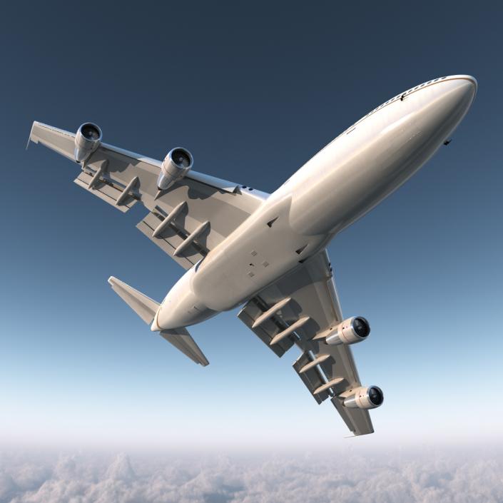 Boeing 747-100B United Rigged 3D model