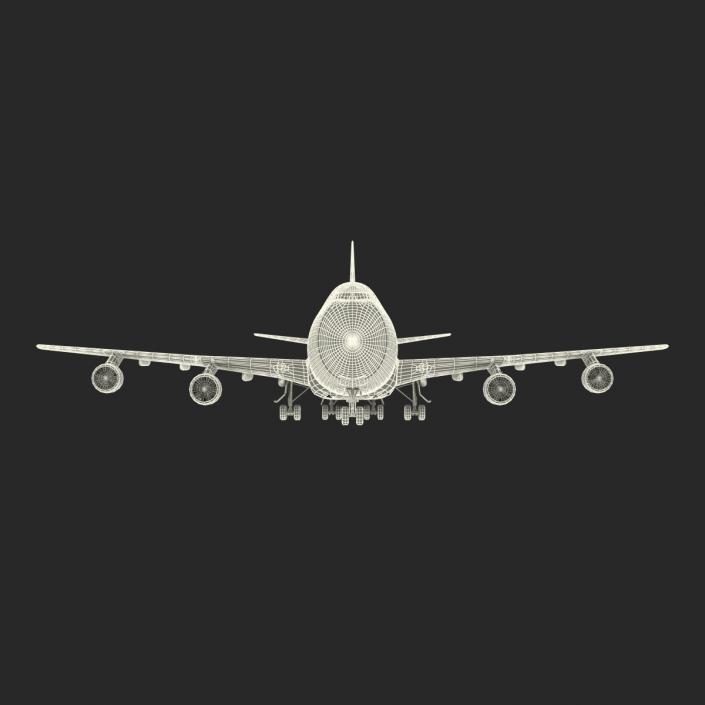 Boeing 747-100B United Rigged 3D model