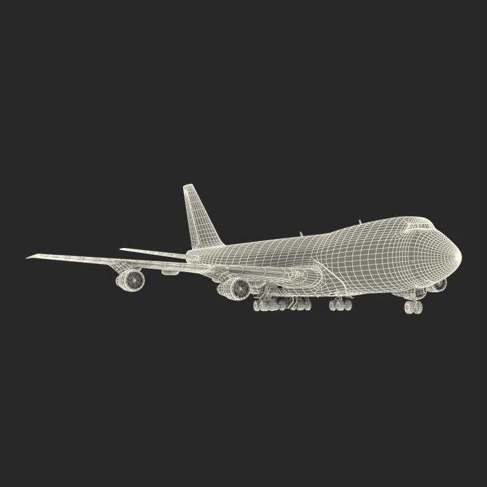 Boeing 747-100B United Rigged 3D model