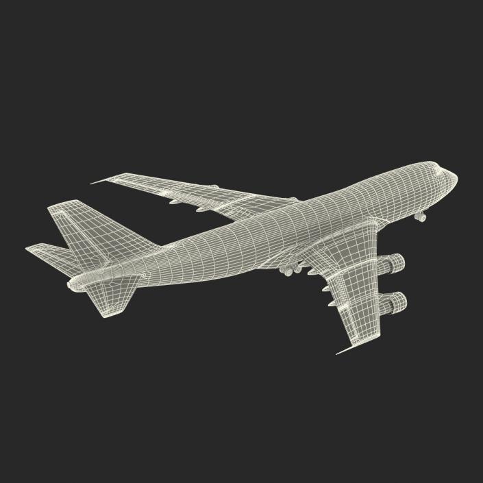 Boeing 747-100B United Rigged 3D model