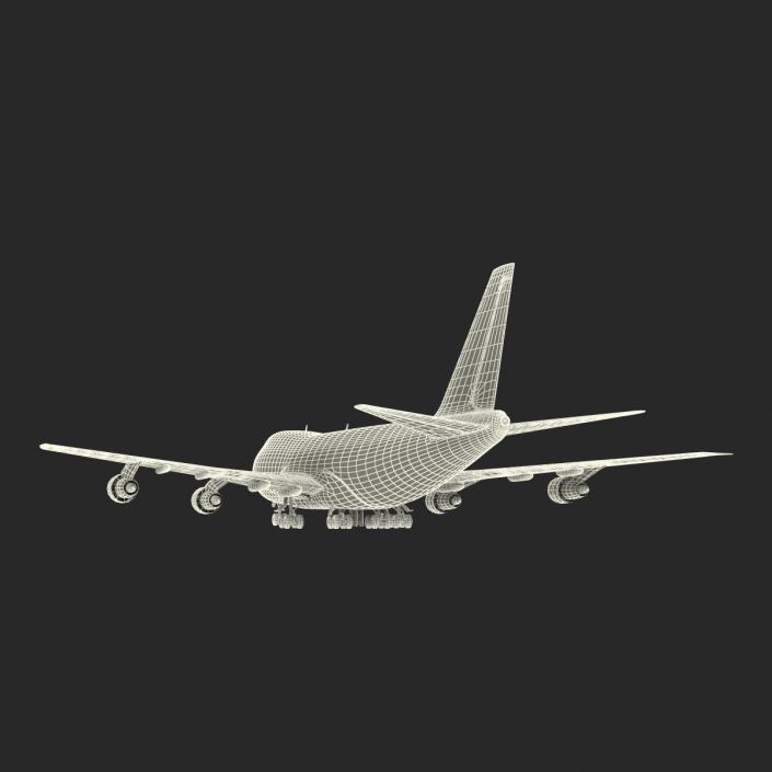 Boeing 747-100B United Rigged 3D model