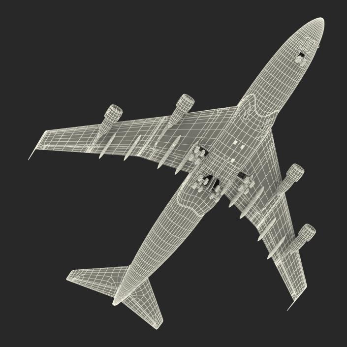 Boeing 747-100B United Rigged 3D model