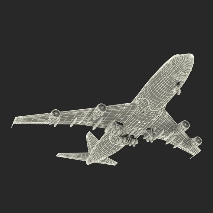 Boeing 747-100B United Rigged 3D model