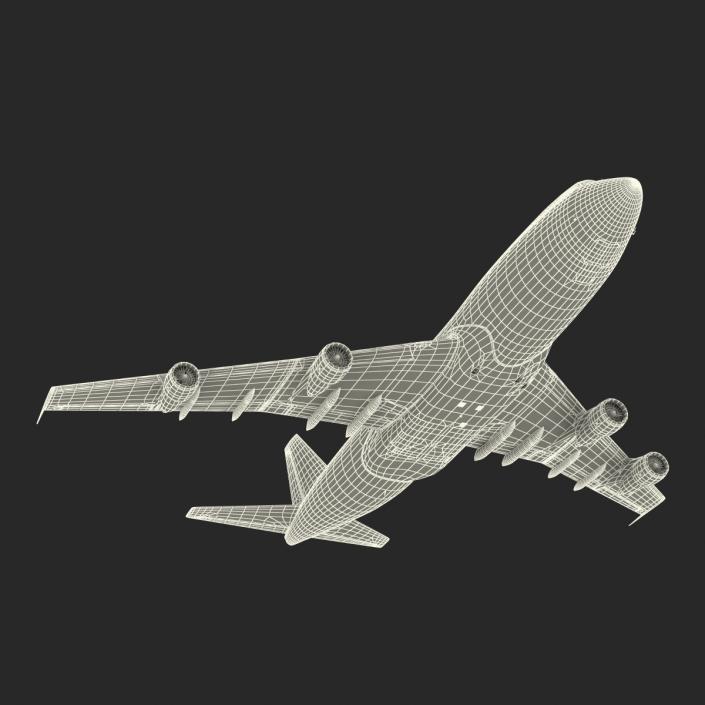 Boeing 747-100B United Rigged 3D model