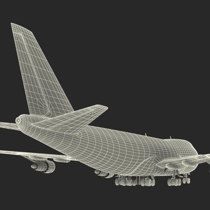 Boeing 747-100B United Rigged 3D model