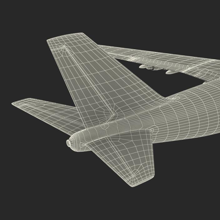 Boeing 747-100B United Rigged 3D model