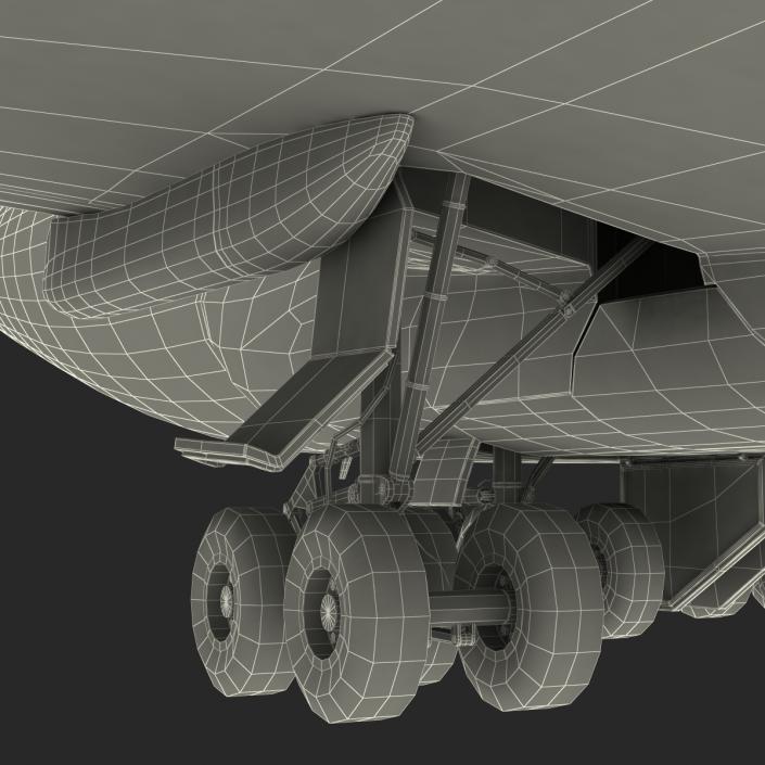 Boeing 747-100B United Rigged 3D model