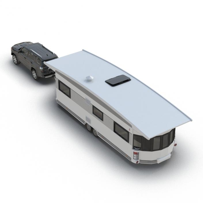 3D Toyota 4Runner and Hobby Caravan Landhaus