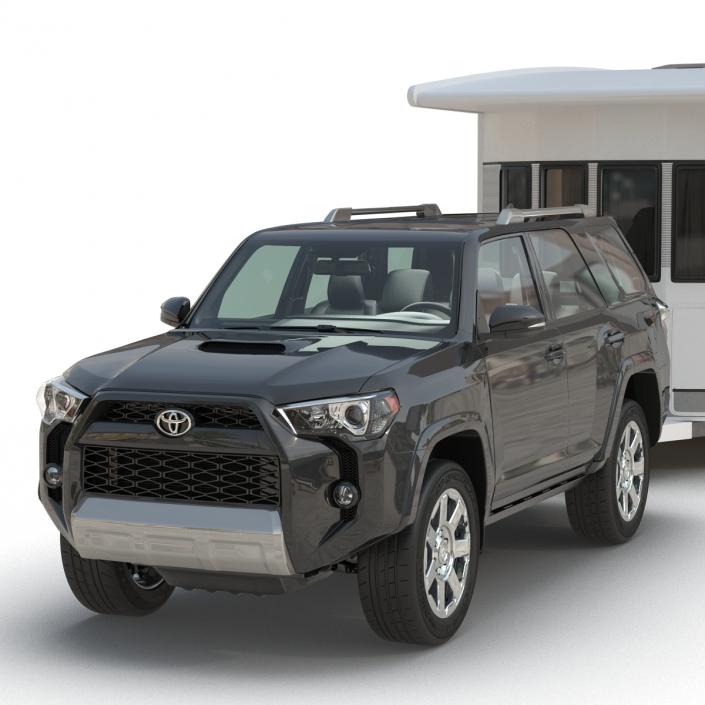 3D Toyota 4Runner and Hobby Caravan Landhaus