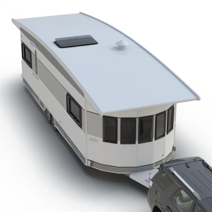 3D Toyota 4Runner and Hobby Caravan Landhaus