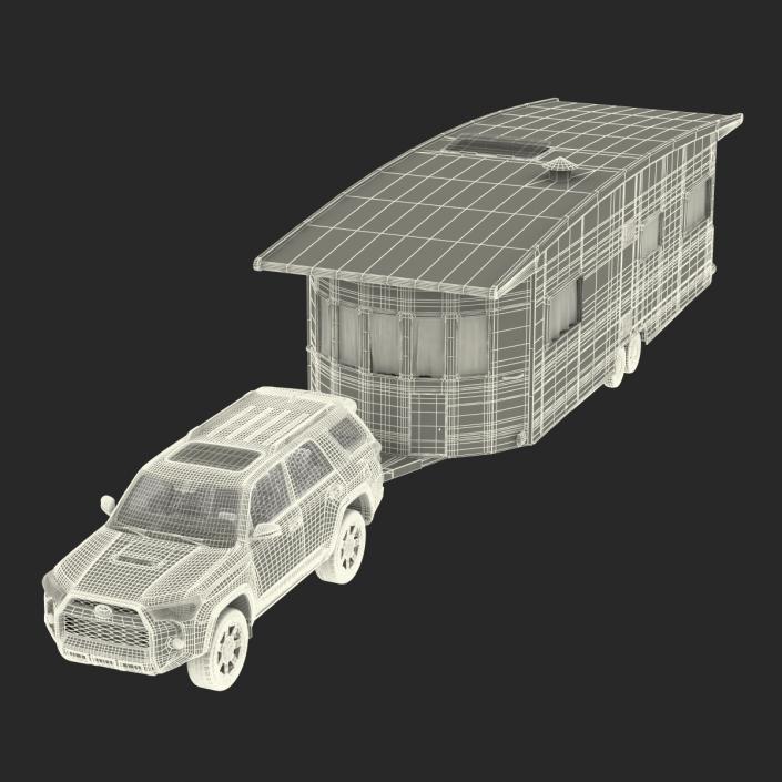 3D Toyota 4Runner and Hobby Caravan Landhaus