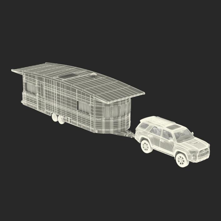 3D Toyota 4Runner and Hobby Caravan Landhaus