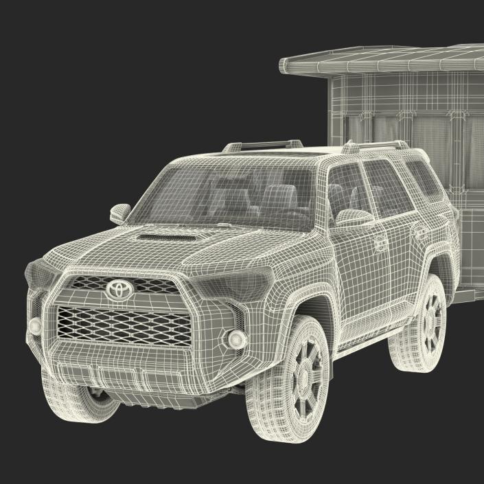 3D Toyota 4Runner and Hobby Caravan Landhaus