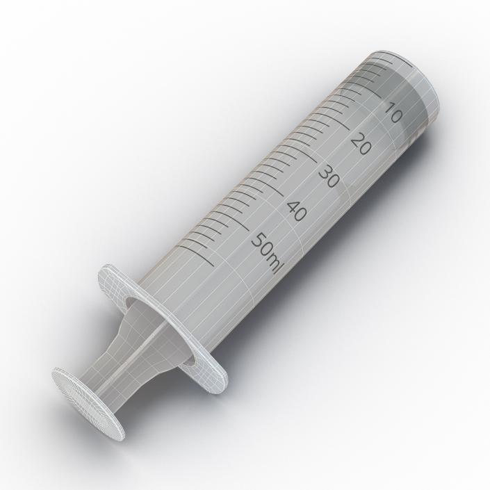 3D Disposable Syringe 50ml model