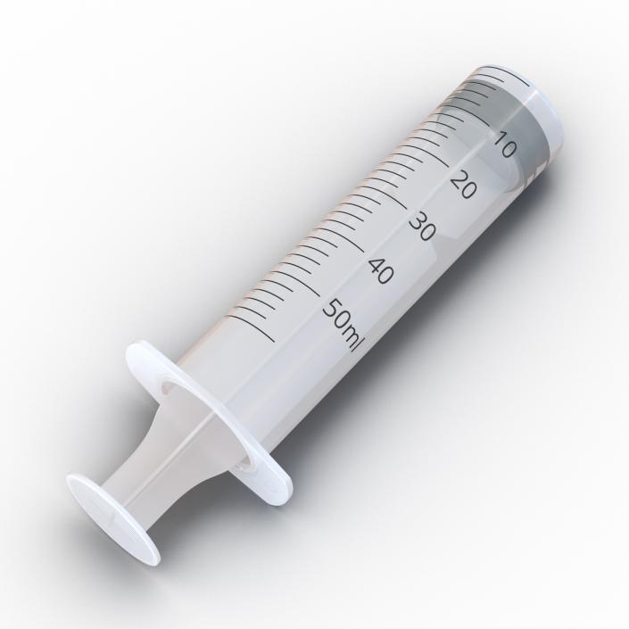 3D Disposable Syringe 50ml model