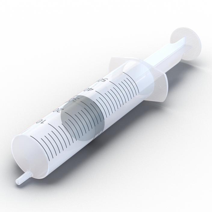 3D Disposable Syringe 50ml model