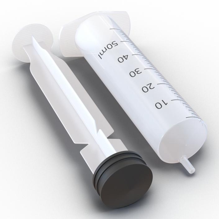 3D Disposable Syringe 50ml model