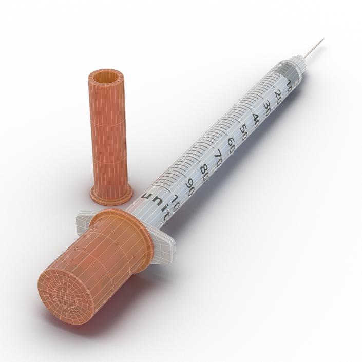 3D model Disposable Syringe 100 un