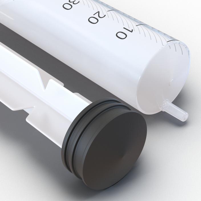 3D Disposable Syringe 50ml model