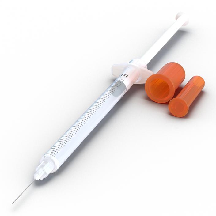 3D model Disposable Syringe 100 un