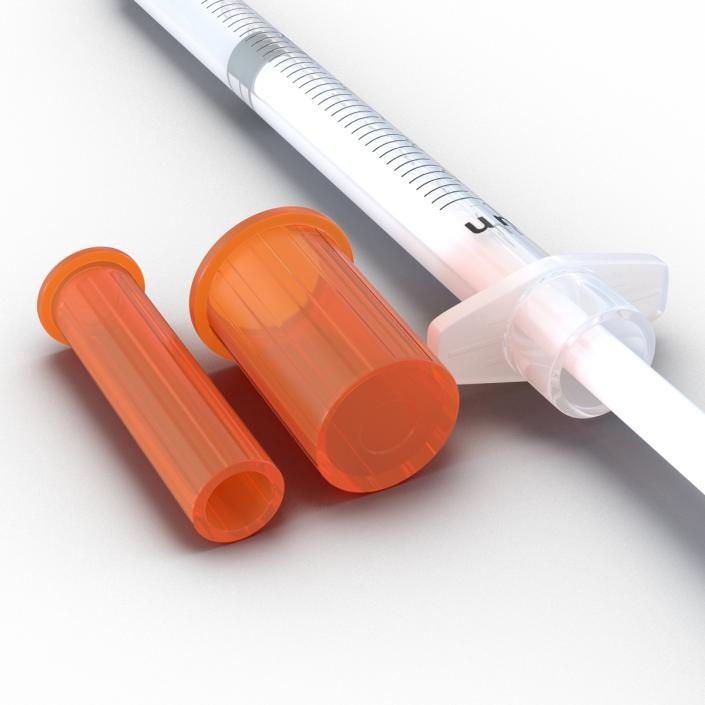 3D model Disposable Syringe 100 un