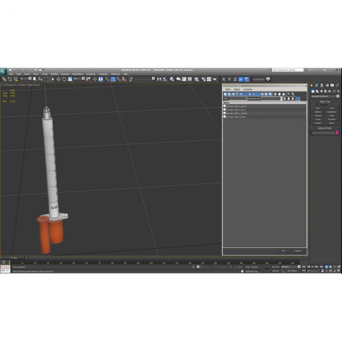 3D model Disposable Syringe 100 un