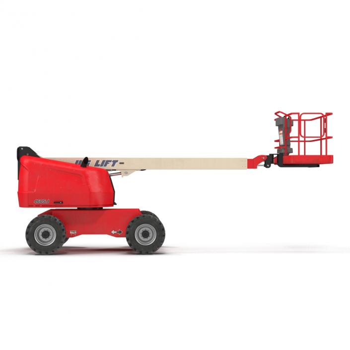 3D model Telescopic Boom Lift JLG Red Rigged