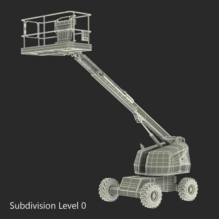 3D Telescopic Boom Lift JLG Yellow 2 model