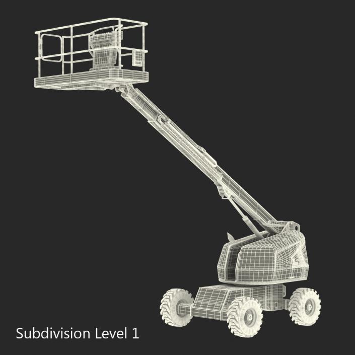 3D Telescopic Boom Lift JLG Yellow 2 model