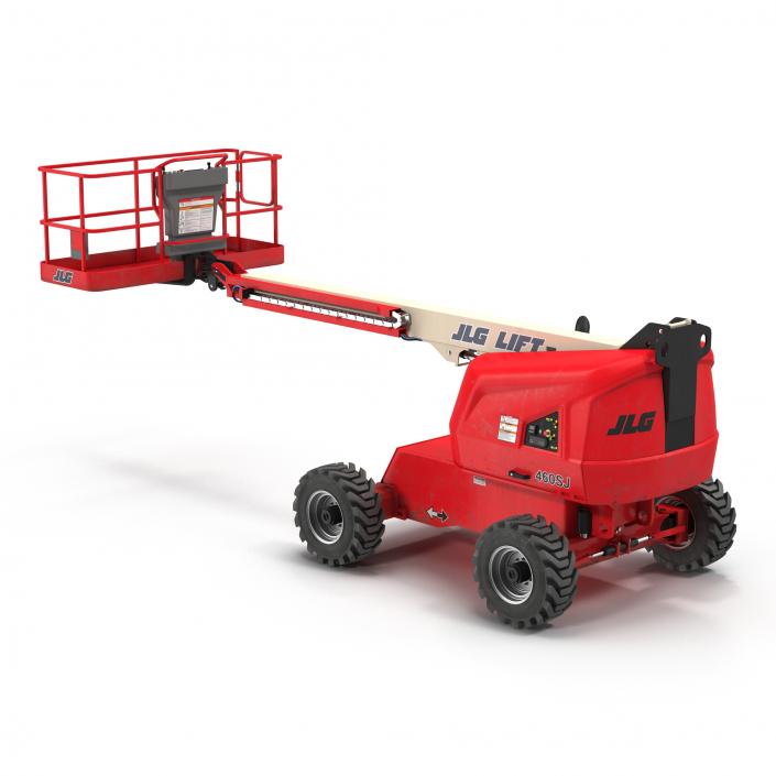 3D Telescopic Boom Lift JLG Red model