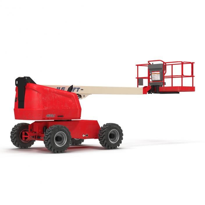 3D Telescopic Boom Lift JLG Red model