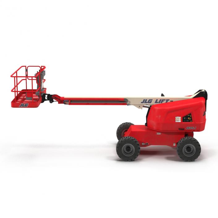 3D Telescopic Boom Lift JLG Red model