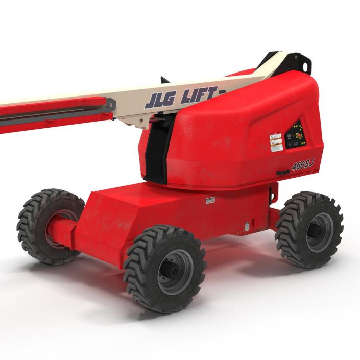 3D Telescopic Boom Lift JLG Red model